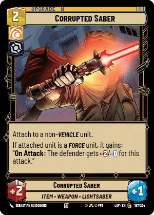 Corrupted Saber (LOF) Common Fantasy Flight Games Standard Non-Foil