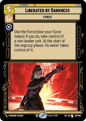 Liberated by Darkness (LOF) Rare Fantasy Flight Games Standard Non-Foil