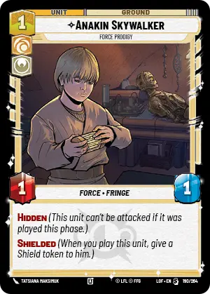 Anakin Skywalker - Force Prodigy (LOF) Starter Fantasy Flight Games Standard Non-Foil