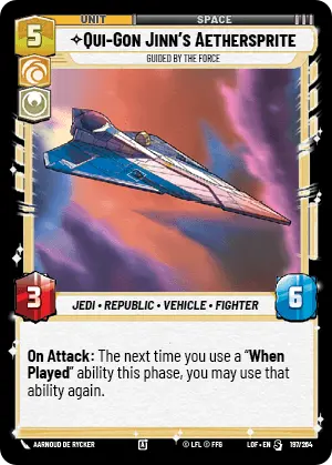 Qui-Gon Jinn's Aethersprite - Guided by the Force (LOF) Starter Fantasy Flight Games Standard Non-Foil