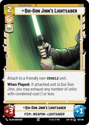 Qui-Gon Jinn's Lightsaber (LOF) Starter Fantasy Flight Games Standard Non-Foil