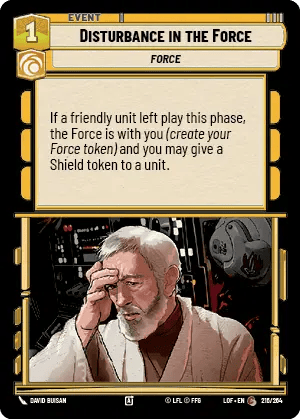 Disturbance in the Force (LOF) Common Fantasy Flight Games Standard Non-Foil