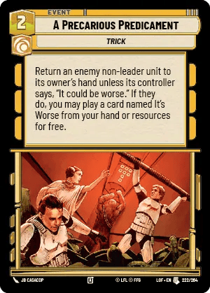 A Precarious Predicament (LOF) Uncommon Fantasy Flight Games Standard Non-Foil
