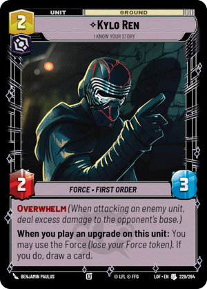 Kylo Ren - I Know Your Story (LOF) Uncommon Fantasy Flight Games Standard Non-Foil