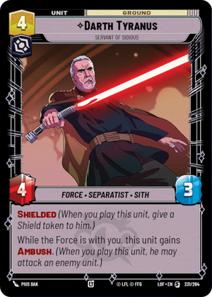 Darth Tyranus - Servant of Sidious (LOF) Starter Fantasy Flight Games Standard Non-Foil