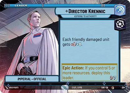 Director Krennic - Aspiring to Authority Star Wars Unlimited Fantasy Flight Games Hyperspace Non-Foil 