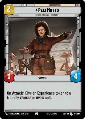 Peli Motto - I Should Charge You More (LOF) Uncommon Fantasy Flight Games Standard Non-Foil