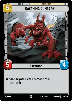 Ravening Gundark (LOF) Common Fantasy Flight Games Standard Non-Foil