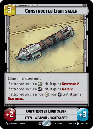 Constructed Lightsaber (LOF) Legendary Fantasy Flight Games Standard Non-Foil