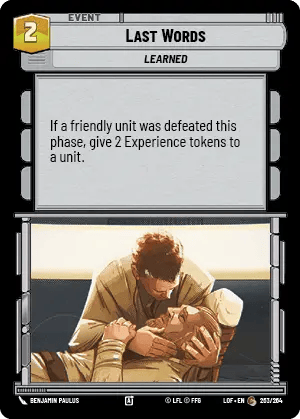 Last Words (LOF) Common Fantasy Flight Games Standard Non-Foil