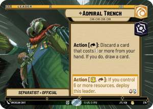 Admiral Trench - chk-chk-chk-chk (JTL) Rare Fantasy Flight Games Hyperspace Non-Foil