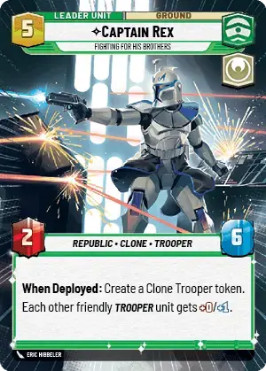 Captain Rex - Fighting for his Brothers (TWI) Rare Star Wars Unlimited Fantasy Flight Games   