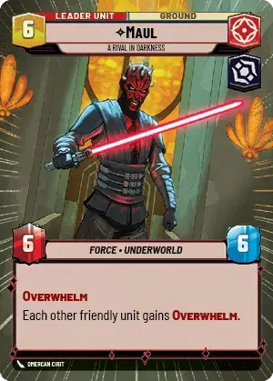 Maul - A rival in darkness (TWI) Common Star Wars Unlimited Fantasy Flight Games   