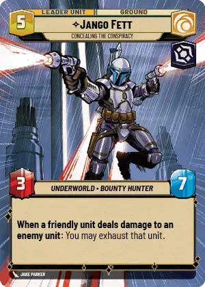 Jango Fett - Concealing the Conspiracy (TWI) Common Star Wars Unlimited Fantasy Flight Games   