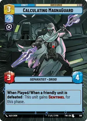 Calculating MagnaGuard (TWI) Uncommon Star Wars Unlimited Fantasy Flight Games Hyperspace Non-Foil 