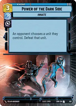 Power of the Dark Side (SOR) Uncommon Star Wars Unlimited Fantasy Flight Games Hyperspace Non-Foil 