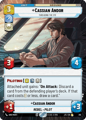 Cassian Andor - Threading the Eye (JTL) Rare Fantasy Flight Games Hyperspace Non-Foil