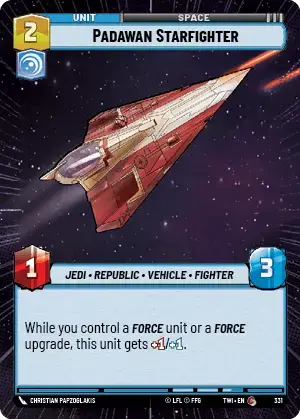 Padawan Starfighter (TWI) Common Star Wars Unlimited Fantasy Flight Games Hyperspace Non-Foil 