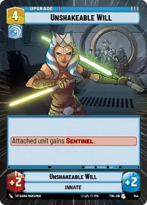 Unshakeable Will (TWI) Uncommon Star Wars Unlimited Fantasy Flight Games Hyperspace Non-Foil 