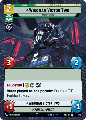 Wingman Victor Two - Mauler Mithel (JTL) Uncommon Fantasy Flight Games Hyperspace Non-Foil