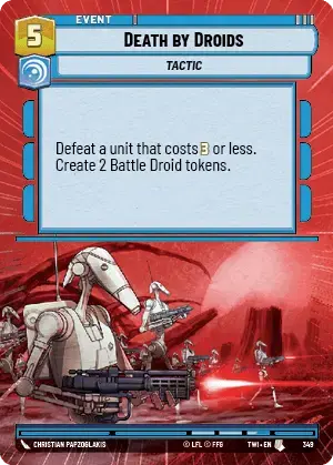 Death by Droids (TWI) Uncommon Star Wars Unlimited Fantasy Flight Games Hyperspace Non-Foil 