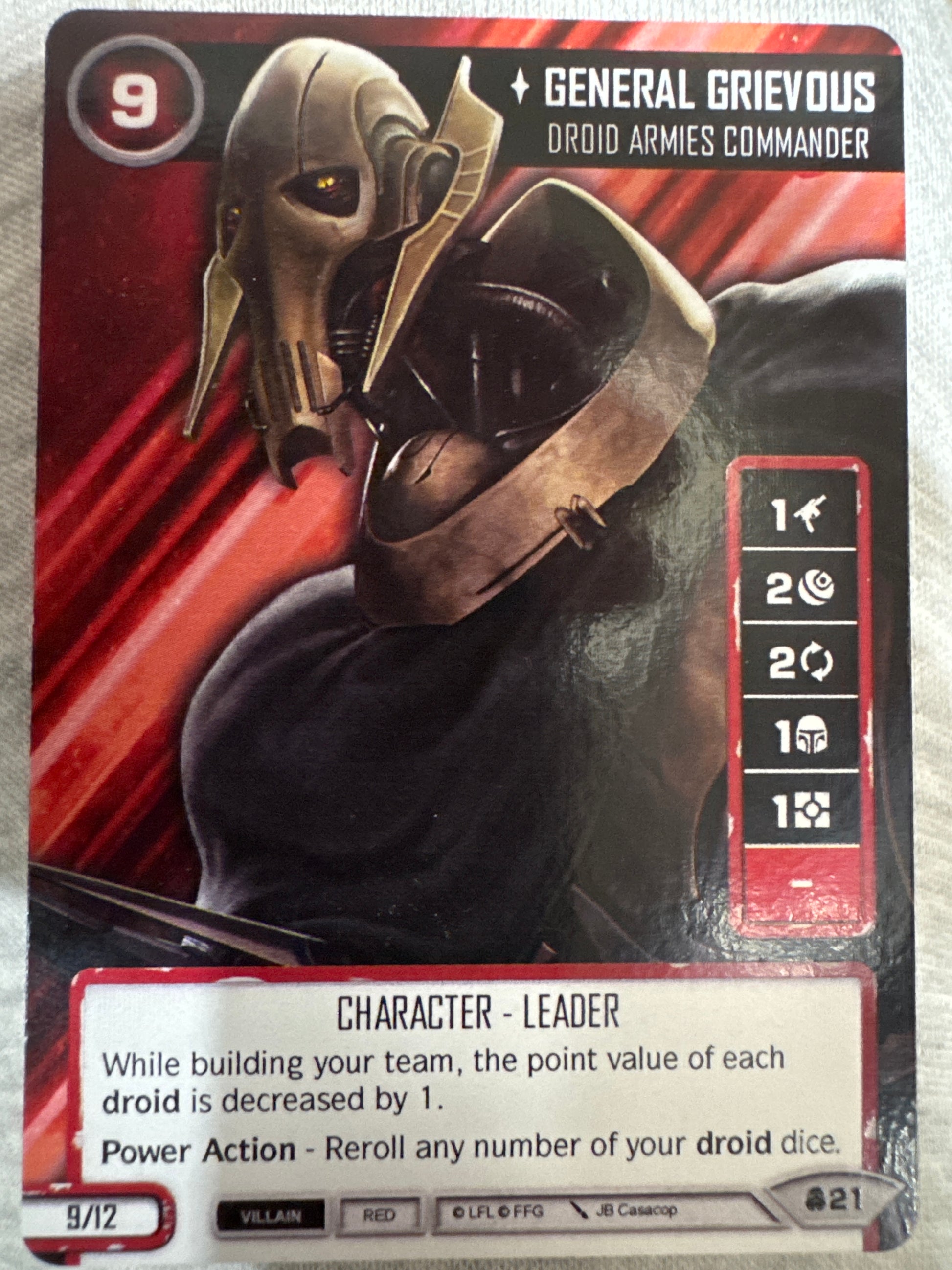 General Grievous - Droid Armies Commander (CONV) Starter Promo Star Wars Destiny Fantasy Flight Games