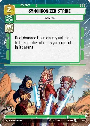 Synchronized Strike (TWI) Uncommon Star Wars Unlimited Fantasy Flight Games Hyperspace Non-Foil 