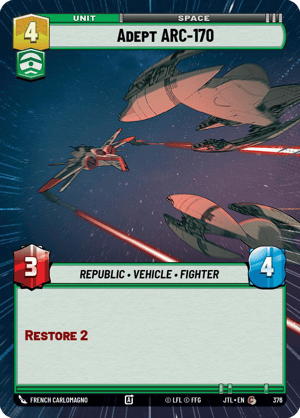 Adept ARC-170 (JTL) Common Fantasy Flight Games Hyperspace Non-Foil