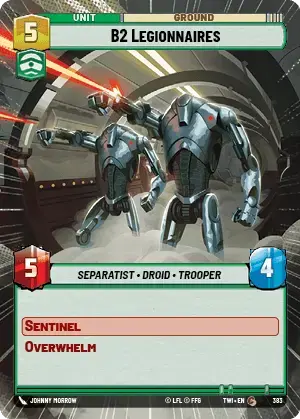 B2 Legionnaires (TWI) Common Star Wars Unlimited Fantasy Flight Games Hyperspace Non-Foil 