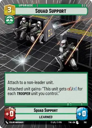 Squad Support (TWI) Uncommon Star Wars Unlimited Fantasy Flight Games Hyperspace Non-Foil 