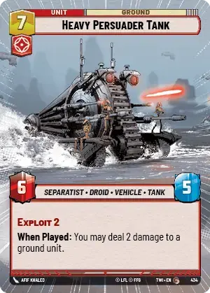 Heavy Persuader Tank (TWI) Common Star Wars Unlimited Fantasy Flight Games Hyperspace Non-Foil 