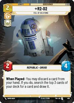 R2-D2 - Full of solutions (TWI) Uncommon Star Wars Unlimited Fantasy Flight Games Hyperspace Non-Foil 