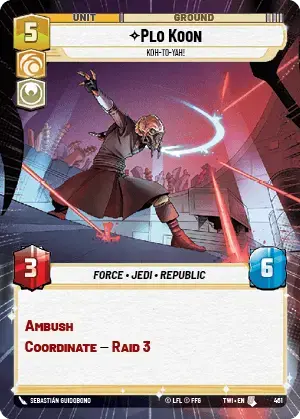 Plo Koon - Koh-To-Yah! (TWI) Uncommon Star Wars Unlimited Fantasy Flight Games Hyperspace Non-Foil 