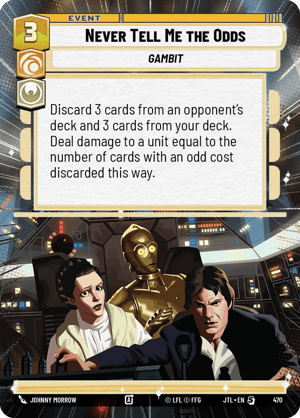 Never Tell Me the Odds (JTL) Starter Fantasy Flight Games Hyperspace Non-Foil