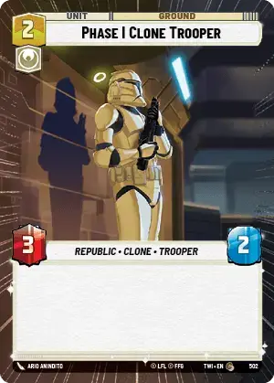 Phase I Clone Trooper (TWI) Common Star Wars Unlimited Fantasy Flight Games Hyperspace Non-Foil 