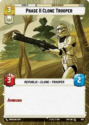 Phase II Clone Trooper (TWI) Common Star Wars Unlimited Fantasy Flight Games Hyperspace Non-Foil 