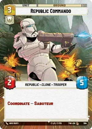 Republic Commando (TWI) Common Star Wars Unlimited Fantasy Flight Games Hyperspace Non-Foil 