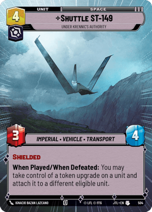 Shuttle ST-149 - Under Krennic's Authority (JTL) Uncommon Fantasy Flight Games Hyperspace Non-Foil