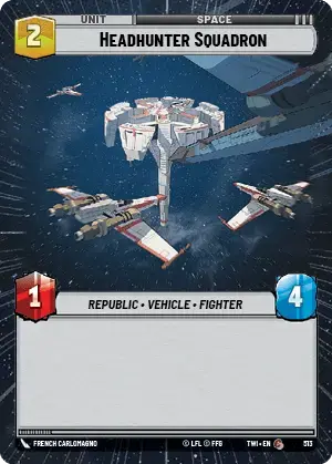 Headhunter Squadron (TWI) Common Star Wars Unlimited Fantasy Flight Games Hyperspace Non-Foil 