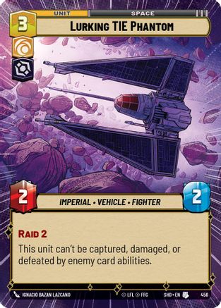 Lurking TIE Phantom (SHD) Uncommon Star Wars Unlimited Fantasy Flight Games Hyperspace Non-Foil 