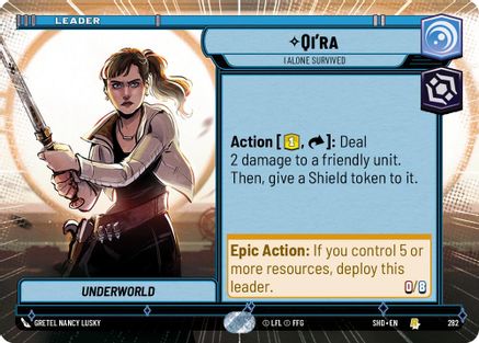 Qi'ra - I Alone Survived (SHD) Rare  Fantasy Flight Games Hyperspace Non-Foil 