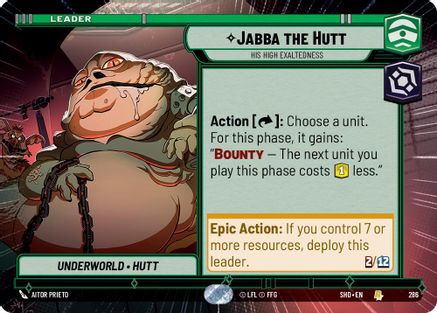 Jabba the Hutt - His High Exaltedness (SHD) Rare  Fantasy Flight Games Hyperspace Non-Foil 