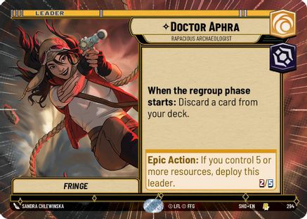 Doctor Aphra - Rapacious Archaeologist (SHD) Rare  Fantasy Flight Games Hyperspace Non-Foil 