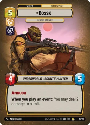 Bossk - Deadly Stalker (SOR) Uncommon Star Wars Unlimited Fantasy Flight Games Promo Non-Foil 