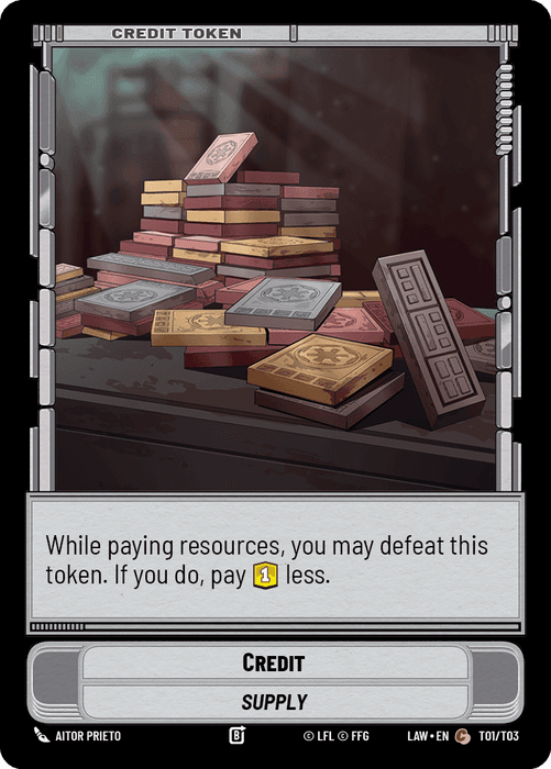 Experience / Credit Token (LAW) Common Star Wars Unlimited Fantasy Flight Games