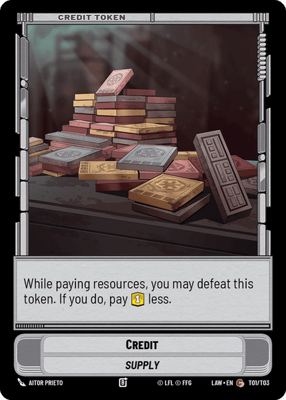Experience / Credit Token (LAW) Common Star Wars Unlimited Fantasy Flight Games