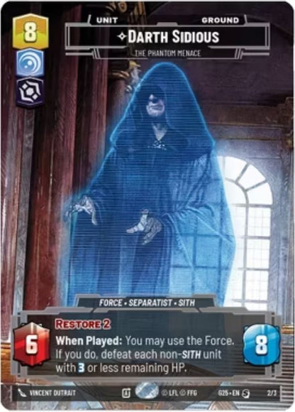 Darth Sidious - The Phantom Menace (LOF) Starter Fantasy Flight Games Promo Foil