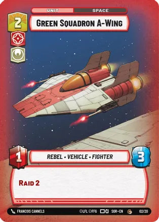 Green Squadron A-Wing (SOR) Common Star Wars Unlimited Fantasy Flight Games Promo Non-Foil 