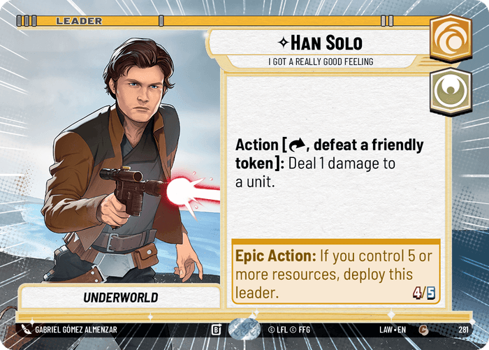 Han Solo - I Got a Really Good Feeling (LAW) Common Fantasy Flight Games Hyperspace Non-Foil