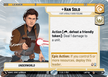 Han Solo - I Got a Really Good Feeling (LAW) Common Fantasy Flight Games Hyperspace Non-Foil